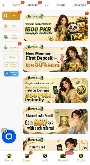 6Crore Game Bonuses